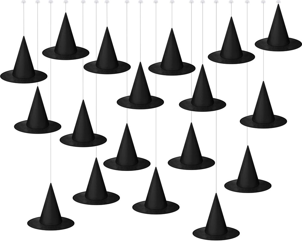 7534 Halloween Decorations Witch Hat Costume Witch Hat Hanging with Rope